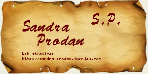 Sandra Prodan vizit kartica